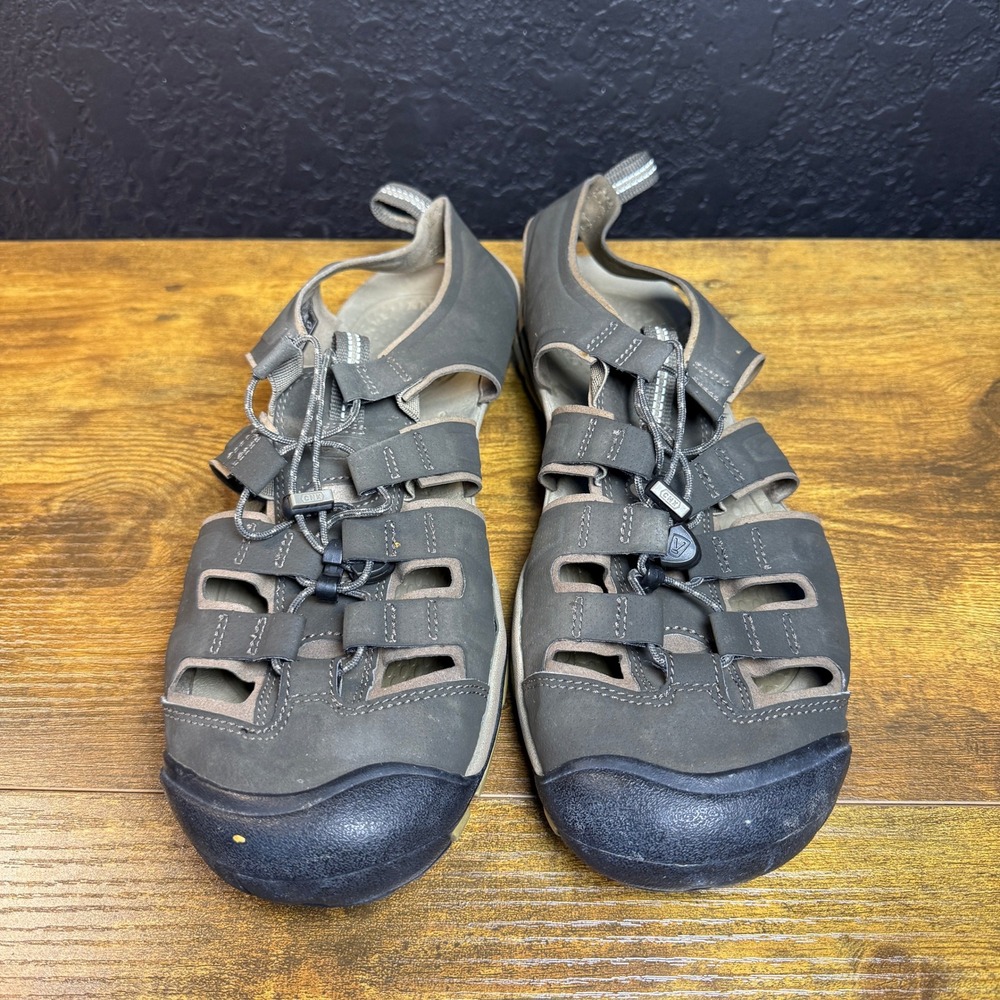 Keen Clearwater CNX 1008666 Brown Leather Hiking Water Sandals Mens 10.5